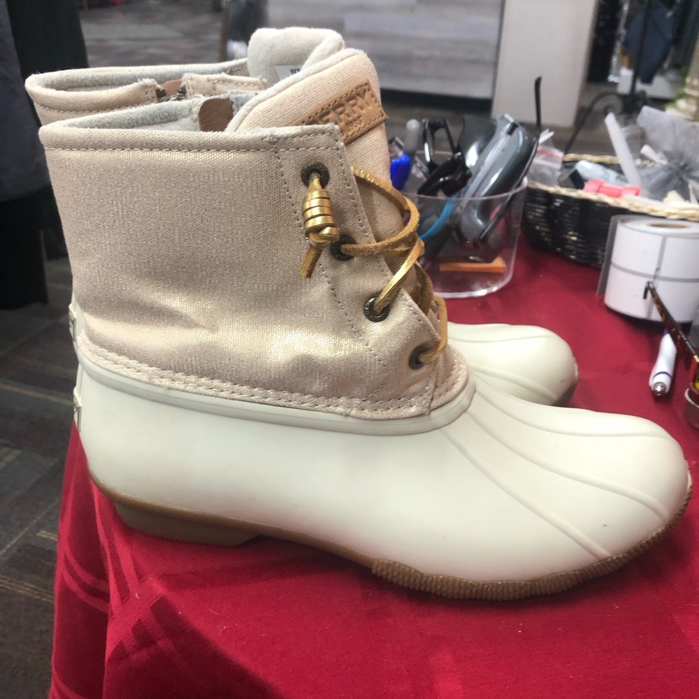 Sperry Beige and Brown Boots